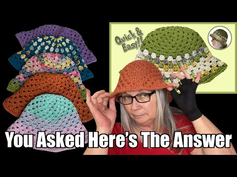 Видео: Ответы на ваши вопросы о быстрой и простой панамке в стиле «бабушкин стежок»