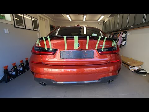 Видео: Установка спойлера eBay на BMW G20 330e (320i, 330i, 340i, 320d...) 2020 года