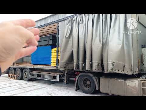 Видео: Фура.Штора.Работа с краном.Сложный груз.Опалубка.