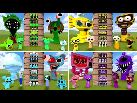 Видео: 🧱 ВЫСОКАЯ БАШНЯ КАКОЙ ЦВЕТ SPRUNKI СИЛЬНЕЕ? СПАРТАНСКИЙ УДАР в Gmod