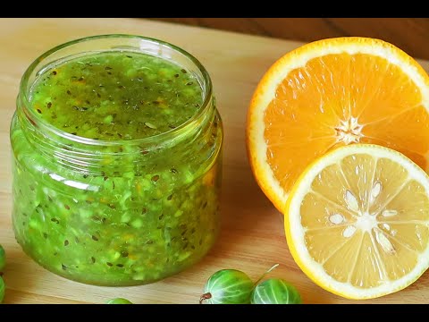 Видео: Холодное варенье из крыжовника, самое вкусное и ароматное. Быстро и просто! Готовьте сразу 2 порции.
