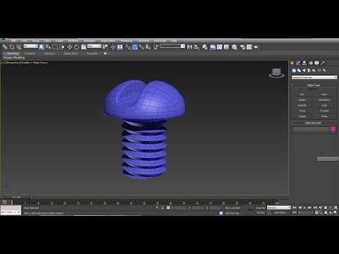Видео: 3d max. Урок 12. Создание винта с резьбой М4