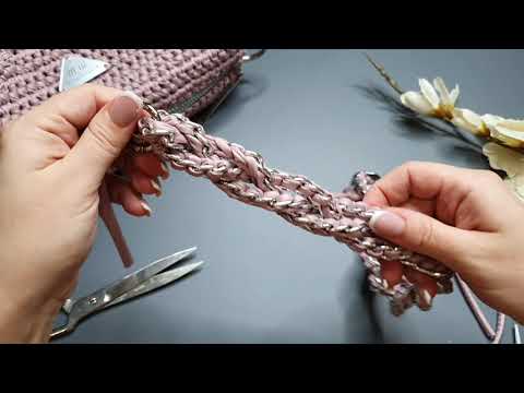 Видео: Простая и эффектная ручка для сумки | Вязание крючком