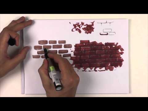 Видео: Как нарисовать кирпич.  vol 2. Кирпичная кладка со швом.