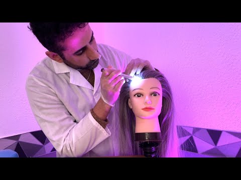 Видео: ASMR Проверка кожи головы красивой женщины (ролевая игра)