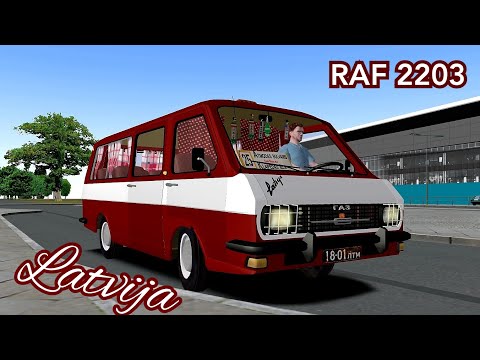 Видео: Микроавтобус РАФ 2203 карта Liepaja Omsi 2