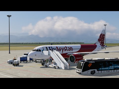 Видео: Кутаиси - Астана | Airbus A320-271N EI-KBV Sagitta | Fly Arystan | UGKO - UACC | X-Plane 12.3