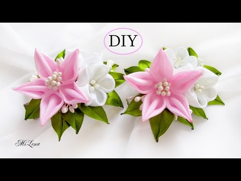 Видео: ORGANZA FLOWERS / ЗАЖИМЫ ДЛЯ ВОЛОС, МК / DIY Kanzashi HairClip