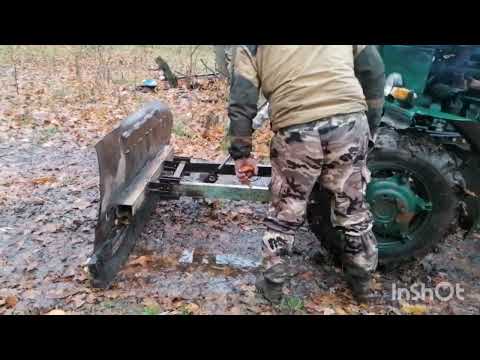 Видео: Т-40АМ/Финал с отвалом. Подключаем, пробуем в работе.