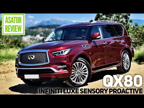 Видео: Обзор Infiniti QX80 Luxe Sensory Proactive 5.6 405 hp / Инфинити QX80 (КуИкс 80) Люкс Сенсори 2021