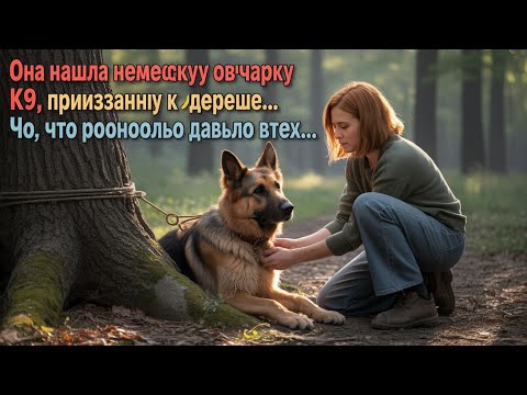 Видео: Она нашла немецкую овчарку К9, привязанную к дереву... То, что произошло дальше, шокировало всех...