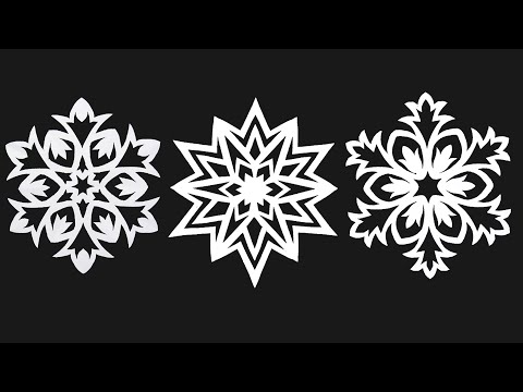 Видео: 3 Красивые снежинки из бумаги DIY - Простая снежинка DIY - Простые поделки.