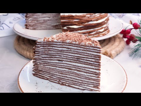 Видео: Обалденный БЛИННЫЙ ТОРТ. Шоколадный торт без выпечки. CAKE without oven.
