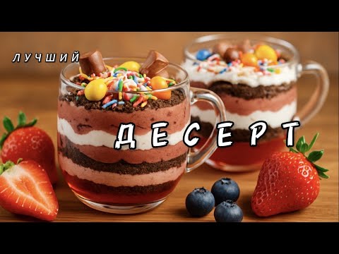 Видео: 🧁 Десерт - клубничный трайфл с Oreo в стакане без выпечки за 10 мин! #десерт #еда #рецепты 