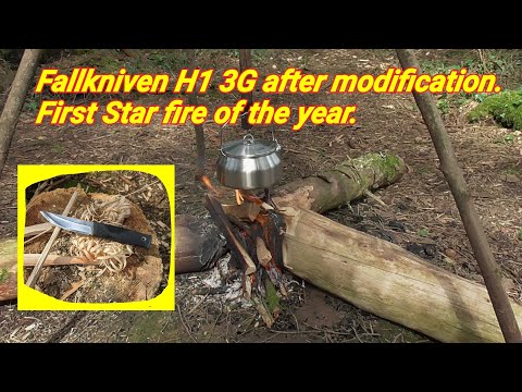 Видео: Fallkniven H1 3G после модификации. Зажигает звёздный огонь.