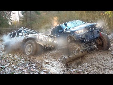 Видео: Уникальный BMW X5 V8 OFF-ROAD! ОФФРОУД заруба МОНСТРОВ на бездорожье продолжается