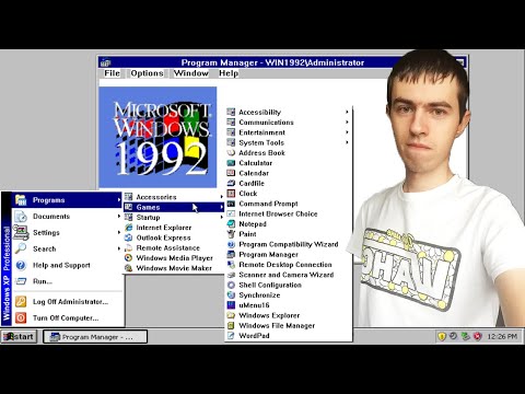 Видео: Windows 1992 – XP в стиле Windows 3.1!