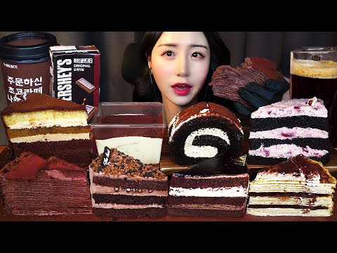 Видео: 🍫 Шоколадный торт АSMR Мукбанг Десерт Старбакс Сырный крепㅣMukbang Dessert Chocolate Cake