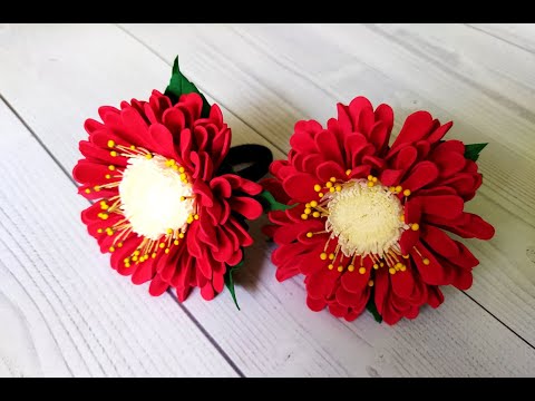 Видео: Цветочки из Фоамирана Просто! Яркие🌺🌺🌺😍Летние🌞