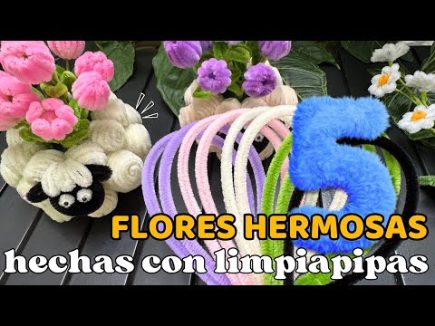 Видео: Так просто и так красиво! 😍 Сделай 5 цветов из синели! 🌸 Aimee DIY