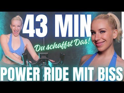 Видео: 43-минутная велотренировка в помещении POWER RIDE | Интенсивная кардиотренировка с Biss! 🚴🔥