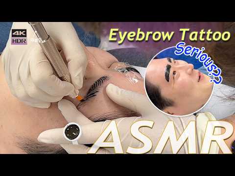 Видео: ASMR | Доступный татуаж бровей за 120 долларов для естественной текстуры бровей