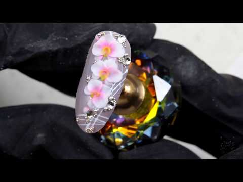 Видео: Орхидея на ногтях/ Популярный дизайн ногтей
