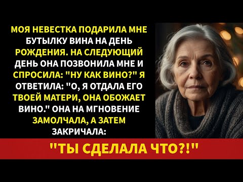 Видео: Моя невестка прислала мне на день рождения бутылку вина, но потом я отдала ее ее маме...