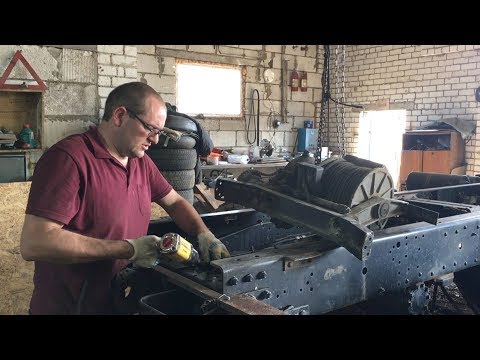 Видео: Камаз 4310 с хранения,установил лебедку и покрасил раму!!!