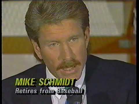 Видео: Майк Шмидт из «Филадельфии Филлис» уходит из бейсбола (29 мая 1989 г.)
