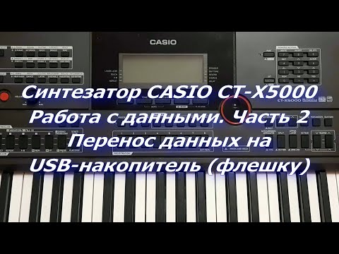 Видео: Синтезатор CASIO CT-X5000. Работа с данными. Часть 2. Перенос данных на USB-накопитель (флешку).