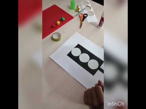 Видео: Аппликация из цветной бумаги «Светофор» (СДК Целинный)
