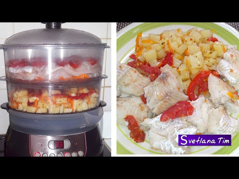 Видео: Рыба с овощами в ПАРОВАРКЕ. Как приготовить РЫБУ на ПАРУ Рецепт.