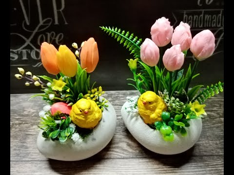 Видео: Мыловарение\Сборка композиции Весна-2\Гипс и Мыло.