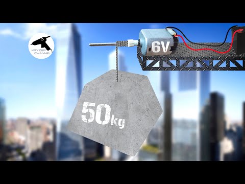 Видео: Сможет ли моторчик на 6v поднять 50 кг? / Can a 6v motor lift 50 kg?