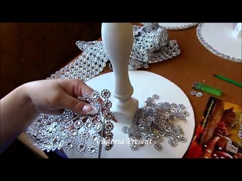 Видео: декорирем стойки для цветов