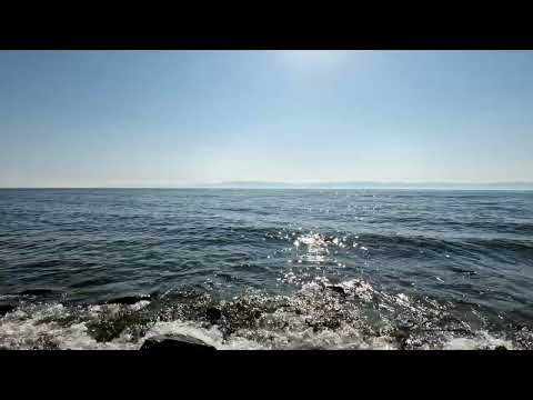 Видео: Шум Байкала | Листвянка | 4К