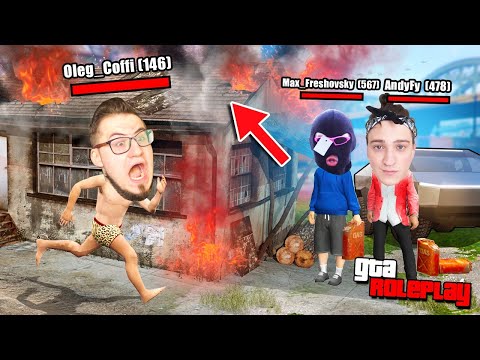 Видео: МОЙ ДОМ ГОРИТ! FRESH И ANDYFY УСТРОИЛИ ПОЖАР! ТЮНИНГ TESLA CYBERTRUCK! (GTA 5 RP / RADMIR)