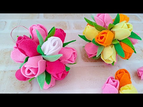 Видео: Как сделать букет из тюльпанов.Цветы из фетра