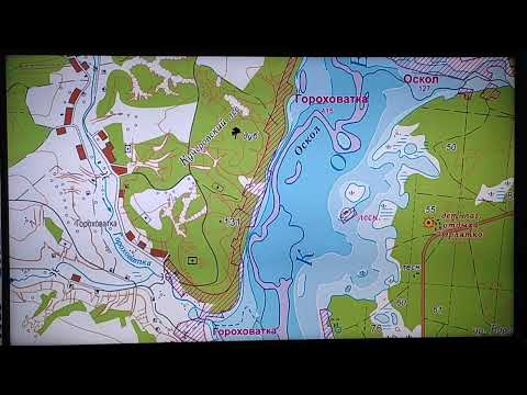 Видео: Карта Оскольского Водохранилища со старым руслом Оскола.