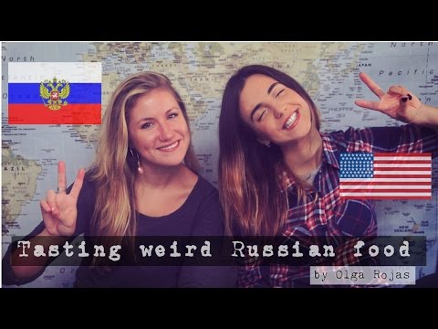 Видео: Американка пробует русскую еду. Tasting weird Russian food. Ольга Рохас | Нью-Йорк