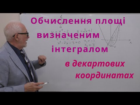 Видео: ІЧ29. Приклади. Обчислення площі визначеним інтегралом в декартових координатах.