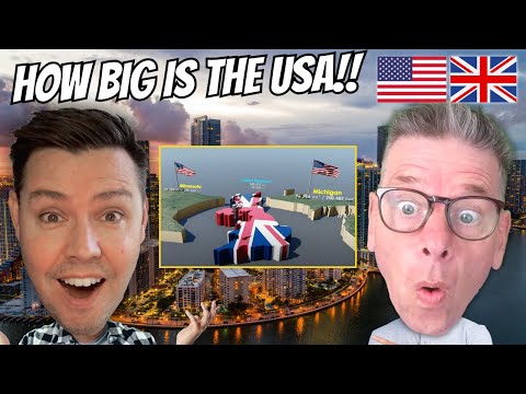 Видео: Реакция британцев: штаты США больше, чем страны?!