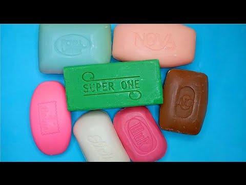 Видео: ASMR cutting soap🩷🤍🤎💚🩵 carving soap/резка сухого мыла