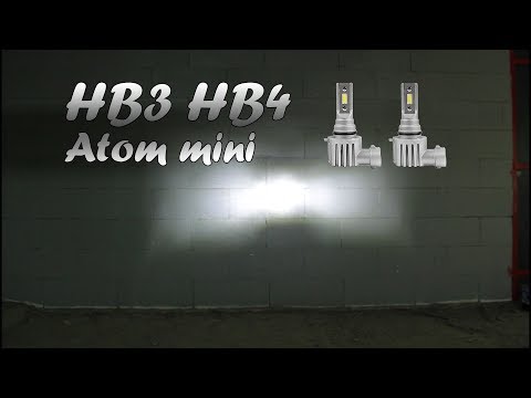 Видео: Светодиоды в дальний или ПТФ | Распаковка и краткий обзор led ламп HB3/HB4 Atom mini