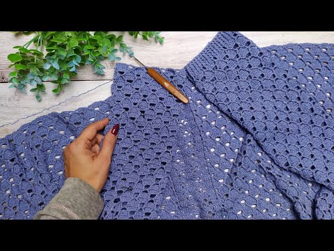 Видео: Ажурный кардиган крючком. Кардиган "Laura". Часть 5. Убавления в узоре. Манжеты.