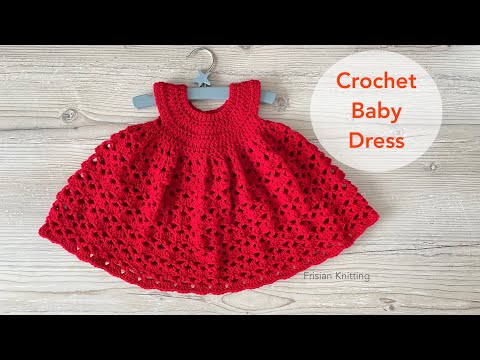 Видео: Рождественское детское платье крючком в Париже 👗 | пример для детей от 0 до 6 месяцев | как связа...