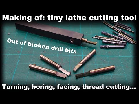 Видео: Изготовление: небольшой точный токарный инструмент из сломанных сверл [нарезание внутренней резьб...