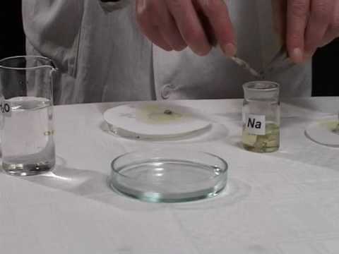 Видео: Взаимодействие щелочных металлов с водой