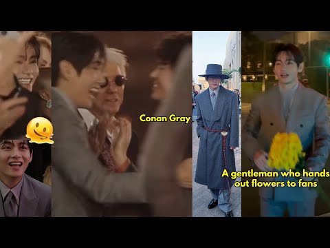 Видео: Тэхёну очень понравился Vogue World, который чествует и кино, и моду🥹 Посмотрите на его улыбку😭